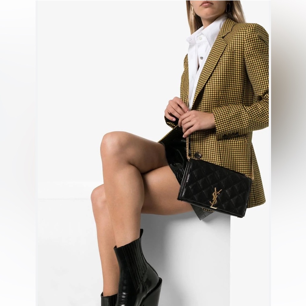 Ysl Becky Quilted Lambskin Leather Shoulder Bag